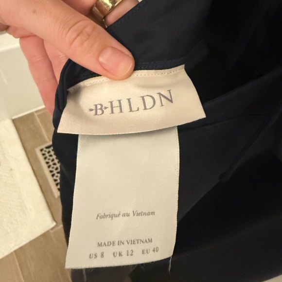 Anthropologie BHLDN Ruby Twist Halter Satin Dress - Picture 3 of 4